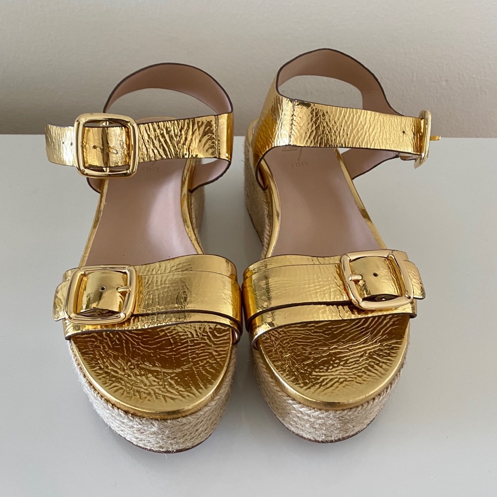 Gold Leather Sandals